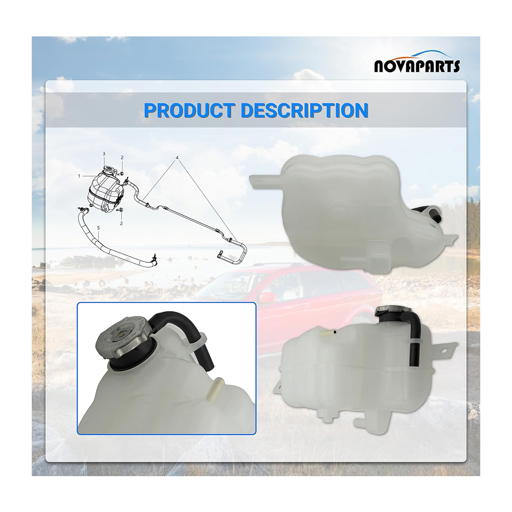 603-453 Radiator Coolant Overflow Bottle Reservoir Tank w/Cap & Tube for 2009-2019 Dodge Journey 3.5L 3.6L V6 5058456AB 5058456AD - Image 4